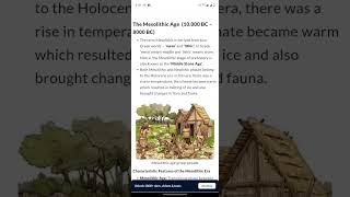 Upper PALEOLITHIC AGE or mesolithic age ll fact about 10000 erall mesolithic [upl. by Tayyebeb]