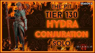 Pit 130 Hydra Sorc Clear  Season 5 Diablo 4 [upl. by Gavriella]