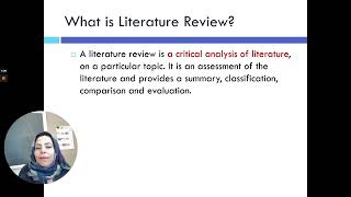 Lecture 4  Literature Review What is literature reviewpart 1 [upl. by Hutson]