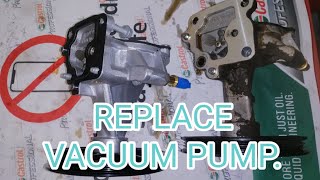 how to replace brake vacuum pump assy oil leak problemchevrolet tahoe 2017 [upl. by Garbe518]