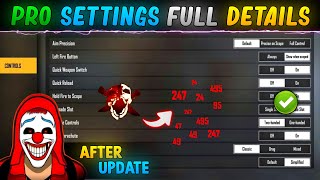 Free fire settings full details in tamil  After update free fire settings  Free fire setting [upl. by Emiaj649]