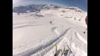 Skiing Off Piste from Punta Indren Gressoney Italy No 1 [upl. by Yrahk]