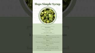 Hops Simple Syrup Recipe [upl. by Vitkun297]