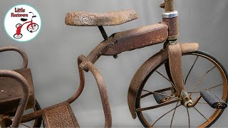 Epic Vintage Tricycle Restoration Reviving the Most Extremely Rusty Tandem Trike [upl. by Moriyama56]