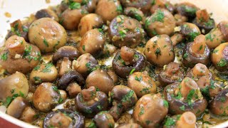 Garlic Mushrooms Recipe [upl. by Alleinnad37]