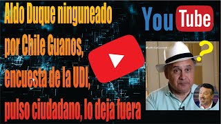 Aldo Duque ninguneado por Chile Guanos encuesta UDI pulso ciudadano lo deja fuera [upl. by Beasley]