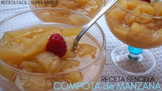 COMPOTA de 🍏 MANZANA casera 🍏 4 ingredientes y en 30 minutos [upl. by Ilatfan]