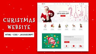 Create A Responsive Christmas Website Design  HTML CSS  SASS And Vanilla JavaScript  Step By Step [upl. by Baron222]