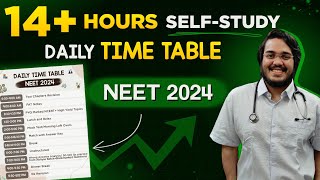 14 Hrs DAILY Self Study Schedule for 600 in NEET 2024 by Dr Aman Tilak [upl. by Erdnaid689]