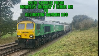 59101 service from Whatley Quarry F liner HH to Allington Hanson Agg [upl. by Angelle]