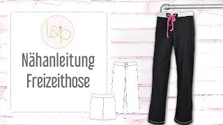 Nähanleitung lillesol Freizeithose  ein gemütliche Hose aus Jersey nähen [upl. by Nehepts805]