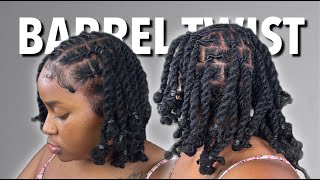 How to barrel twist  two strand twist dreads [upl. by Millham]