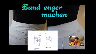 DIY  Nähanleitung  Hose am Bund und Gesäßnaht ändern  enger machen  Schritt für Schritt erklärt [upl. by Eachelle]