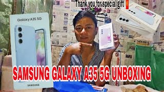 Samsung Galaxy A35 5G Unboxing Thank you for Special Gift 🎁Asmitaraiofficial0 mrdipsalivlog [upl. by Aicatan67]