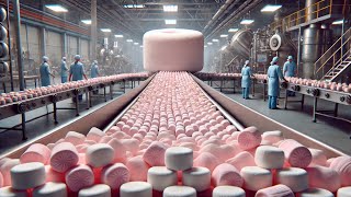 Inside the Marshmallow Mega Factory How Modern Technology Processes Billions of Marshmallows [upl. by Aigroeg556]