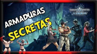 ¿Cómo desbloquear las ARMADURAS SECRETAS Monster Hunter World Iceborne [upl. by Aivad]