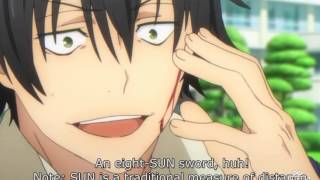 Busou Shoujo Machiavellianism Nomura Vs Rin ep 1 [upl. by Ticon505]