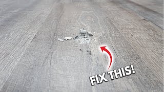 How To Fix And Replace Damaged Laminate Vinyl Plank LVP Engineered Wood Flooring Like A Pro DIY [upl. by Adnovoj]