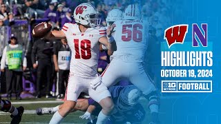 Wisconsin at Northwestern  Highlights  Big Ten Football  10192024 [upl. by Nirb]