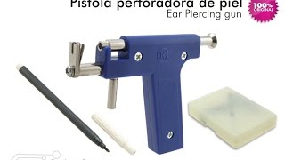 Pistola Ear Piercing Gun para perforar Orejas Ombligo aretes pendientes  aPreciosdeRemate [upl. by Kinsman]