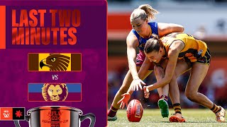 Last Two Minutes Hawthorn v Brisbane  Qualifying Final 2024  AFLW [upl. by Elcarim]