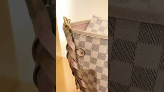 Louis Vuitton Neverfull MM Damier Azur Hand Braided Strap [upl. by Valentina]