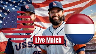 USA vs Netherlands baseball live Match WBSC Premier 12  Honkbal live tussen VS en Nederland Match [upl. by Aden]