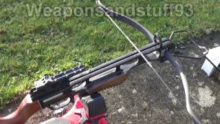 105lb Recurve Crossbow Chronograph tests [upl. by Dygert]