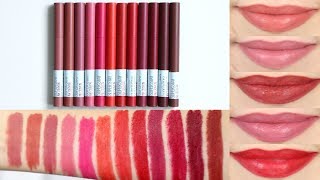 Maybelline SuperStay Ink Crayon Lipstick  Lip Swatches  Review [upl. by Ajram800]