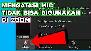 Mengatasi Mic  Microphone Laptop Yang Tidak Bisa Digunakan Saat Zoom [upl. by Cul]