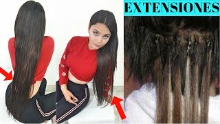 TODO SOBRE EXTENSIONES PERMANENTE DE CABELLO MI EXPERIENCIA [upl. by Noryahs584]