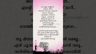 Thoominnal thooval malayalamlyrics trending gokulsuresh shortsvideo [upl. by Neemsay]