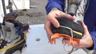 Fitting Petzl Leverlock Crampons to Climbing Boots [upl. by Neyuh]