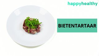 RECEPT VEGETARISCHE BIETENTARTAAR Gezond voorgerecht voor de feestdagen [upl. by Anadal]