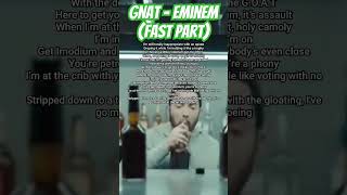 Gnat  Eminem Fast Lyrics [upl. by Chatav]