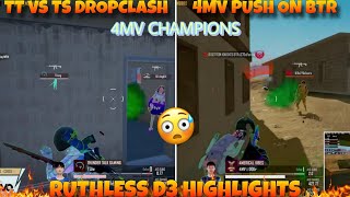 BTR🇮🇩 vs 4MV🇲🇳 TT vs TS DROP CLASH🔥4MV Domination  😱 RUTHLESS FINALS D3 Highlights 🔥🔥 [upl. by Meekahs]