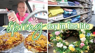 SPRING DAY IN THE LIFE  SHOPPING ERRANDS CLEANING COOKING [upl. by Ardnoel]