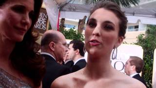 Andie MacDowell amp Rainey Qualley at the 2012 Golden Globes [upl. by Ahsienom860]