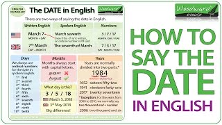 How to say the DATE in English [upl. by Durman]