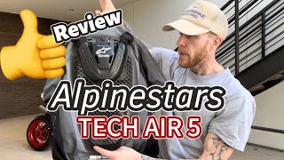 Alpinestars Tech Air 5 Review MUST HAVE In motorcycle gear [upl. by Sufur]