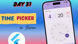 Time Picker in Flutter  Flutter Time Picker Widget [upl. by Eceirahs]