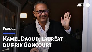 Goncourt Kamel Daoud quottrès heureuxquot quotjoiequot de Faye pour son prix Renaudot  AFP Images [upl. by Jehu]