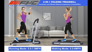 FYC 2 in 1 Folding Treadmill for Home Gym [upl. by Tenahs]