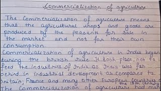 Commercialization of Agriculture in British India Causes  Impact BA Modern History Notes [upl. by Tija]