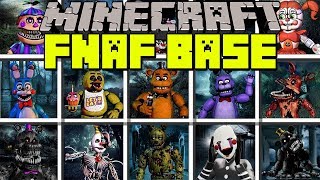 Minecraft FIVE NIGHTS AT FREDDYS MOD  FNAF MONSTER BASE CHALLENGE  Modded MiniGame Education [upl. by Aihsenat]