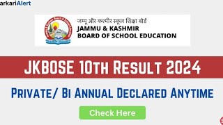 JKBOSE 10th Bi Annual Result Declared   How to check JKBOSE 10th bi Annual Result 2024 [upl. by Rogers]