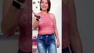 Modelo ðŸŒº Magnolia ðŸŒº  TUTORIALES PASO A PASO crochet comotejer jersey ganchillo tejer [upl. by Lorenzo]