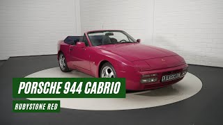 Porsche 944  Rubystone Red  History known  Cabriolet  1991 VIDEO wwwERclassicscom [upl. by Ibocaj]