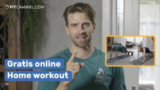 Gratis online home workout Thuis sporten met Mark Tuitert  Fitchannel [upl. by Dyob802]