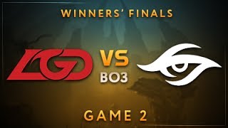 LGD Gaming vs Team Secret Game 2  Dota Summit 7 Winners Finals [upl. by Tioneb327]